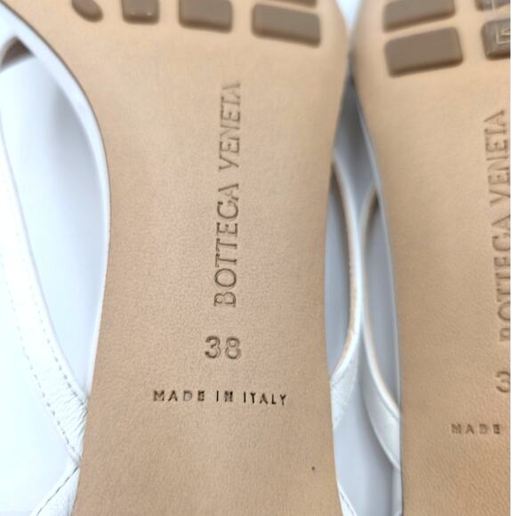 Bottega Veneta Stretch Ankle Strap Women's Sandal White Size US8 EU38 - Picture 10 of 12